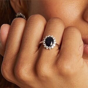 Diana Blue Sapphire Ring sz 5 3/4